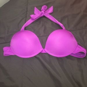 Purple Halter Bathing Suit Top